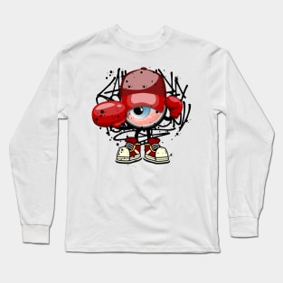 Monster Eye Teenager Graffiti Long Sleeve T-Shirt